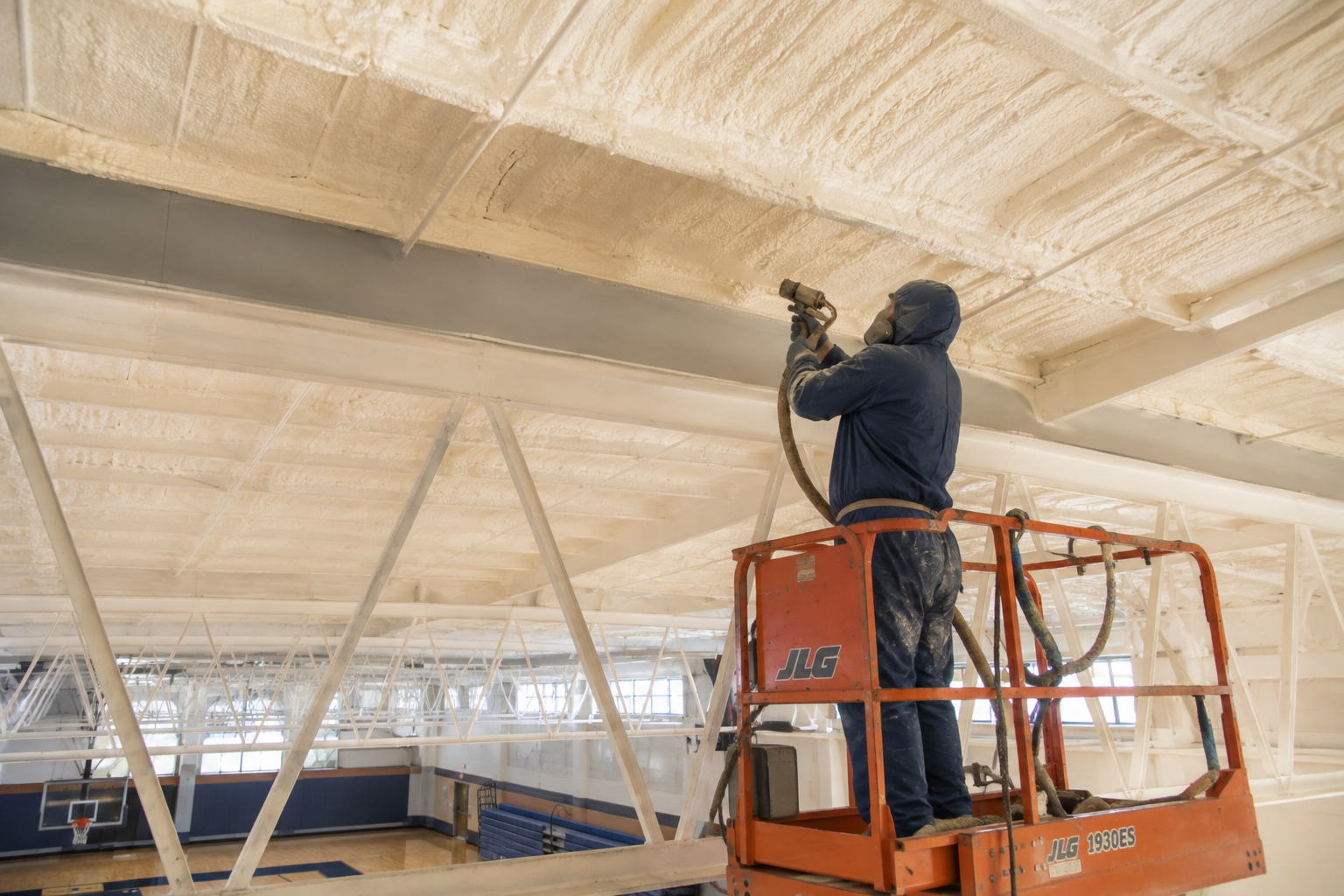 Industrial Spray Foam in Attic and Roof