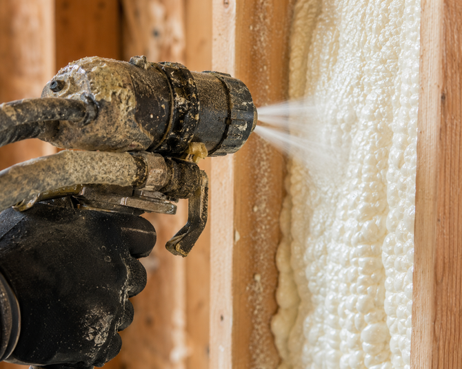 Close Up Spray Foam Nozzle
