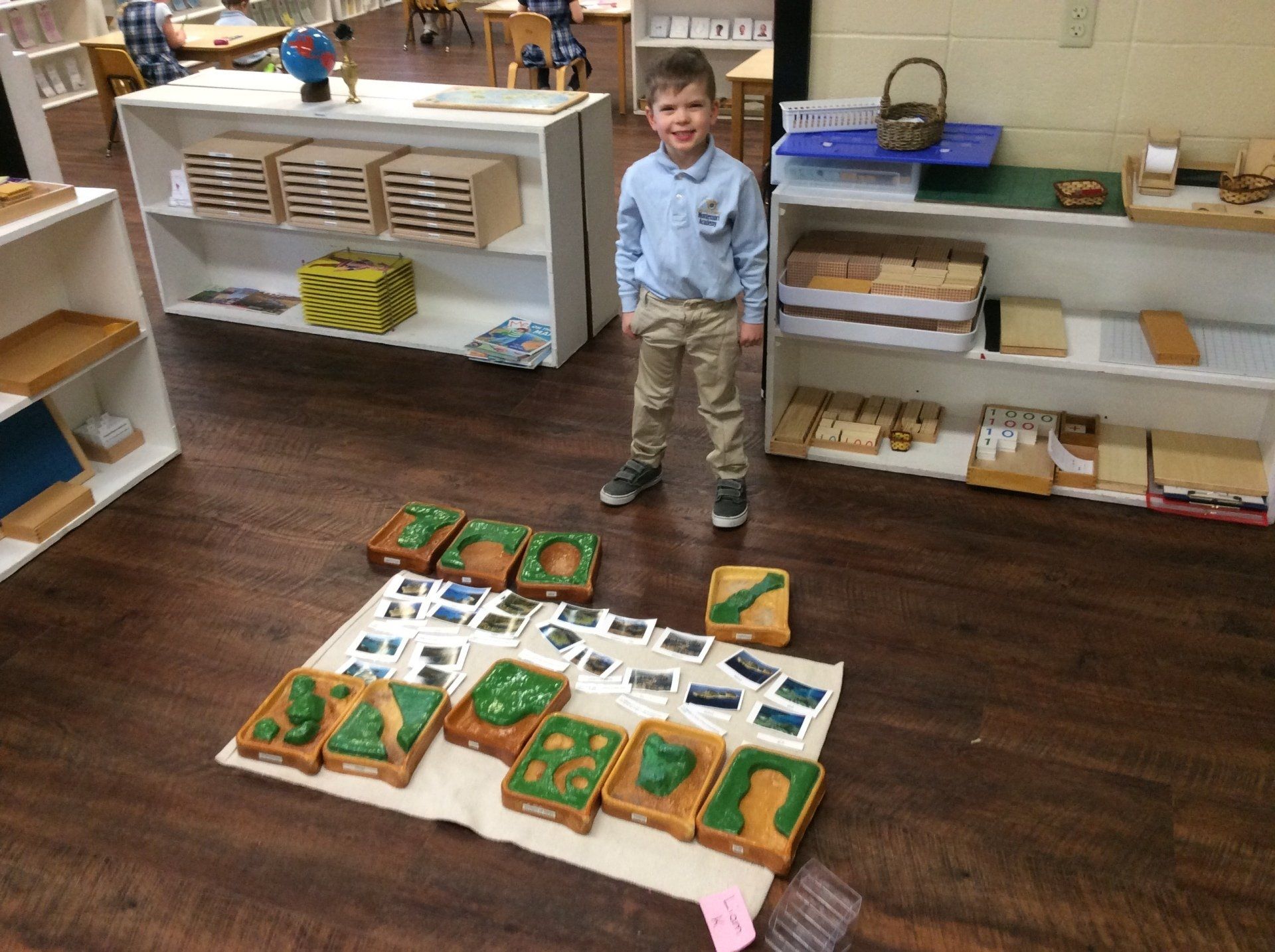Guide observing child's work