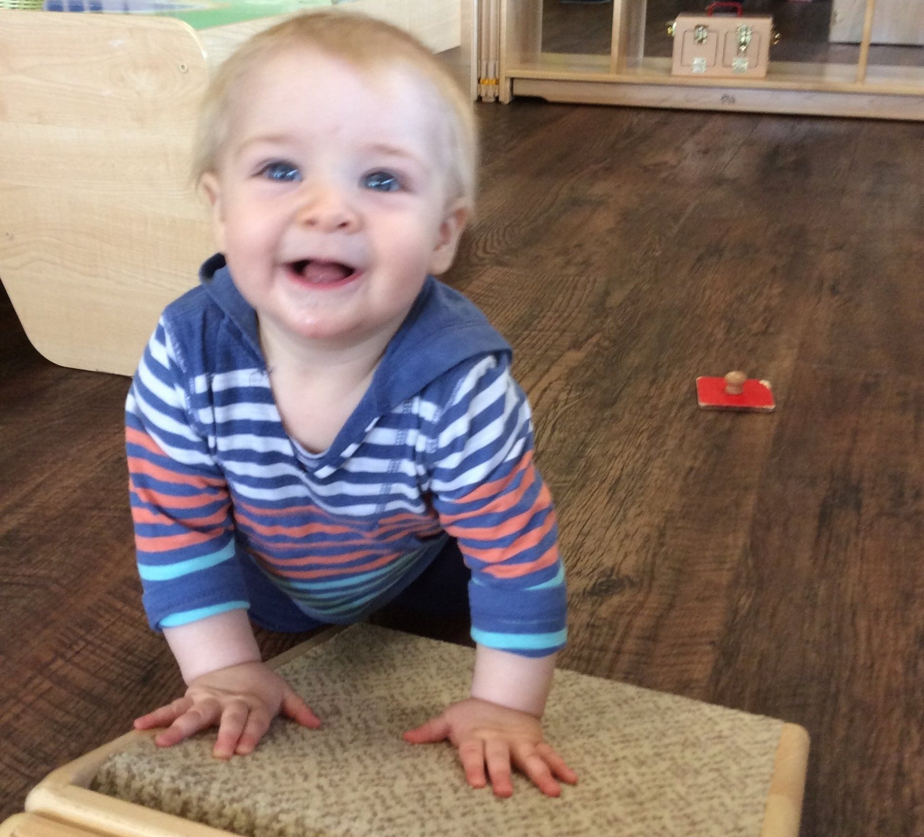 Child working on a puzzle