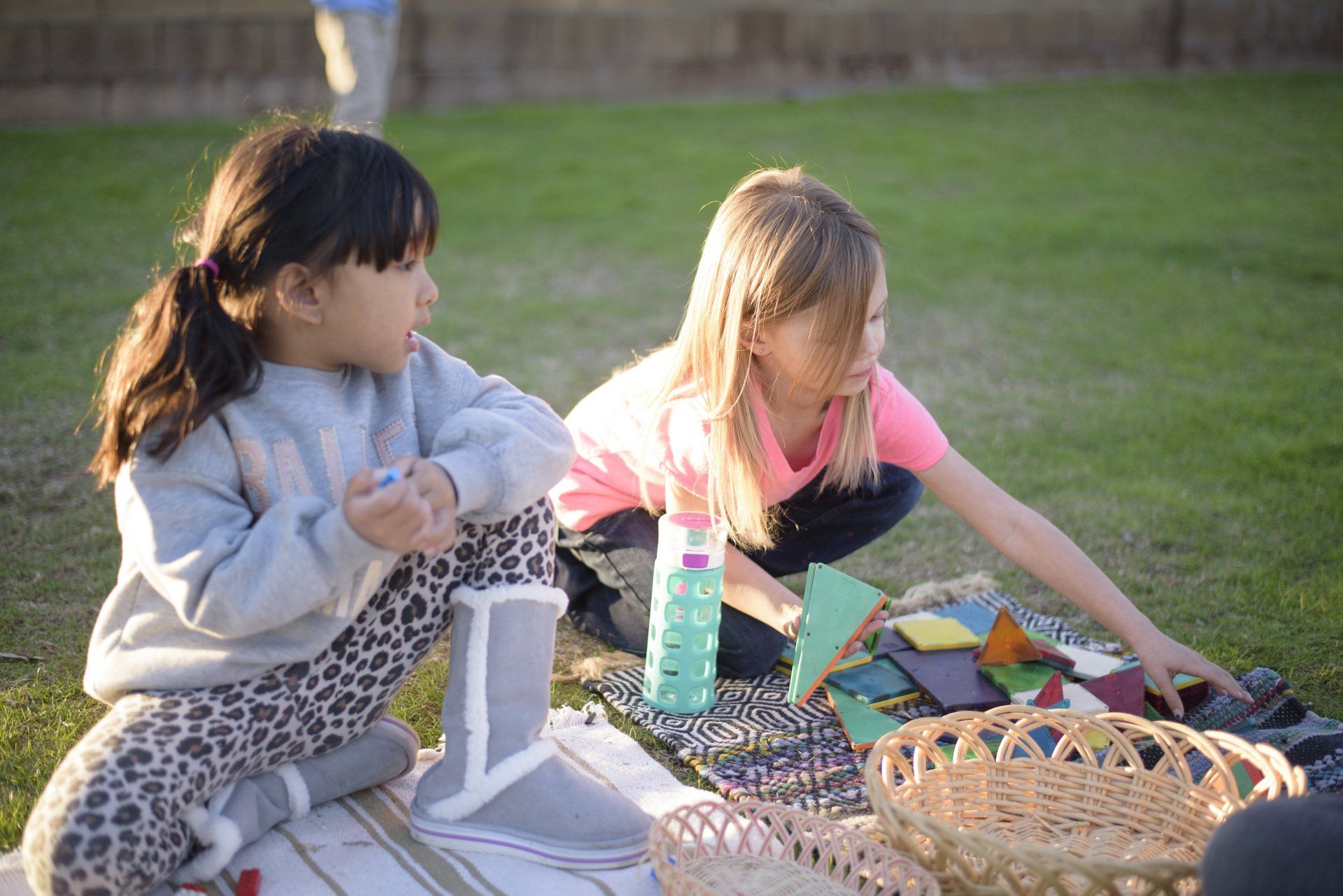 Children working outside