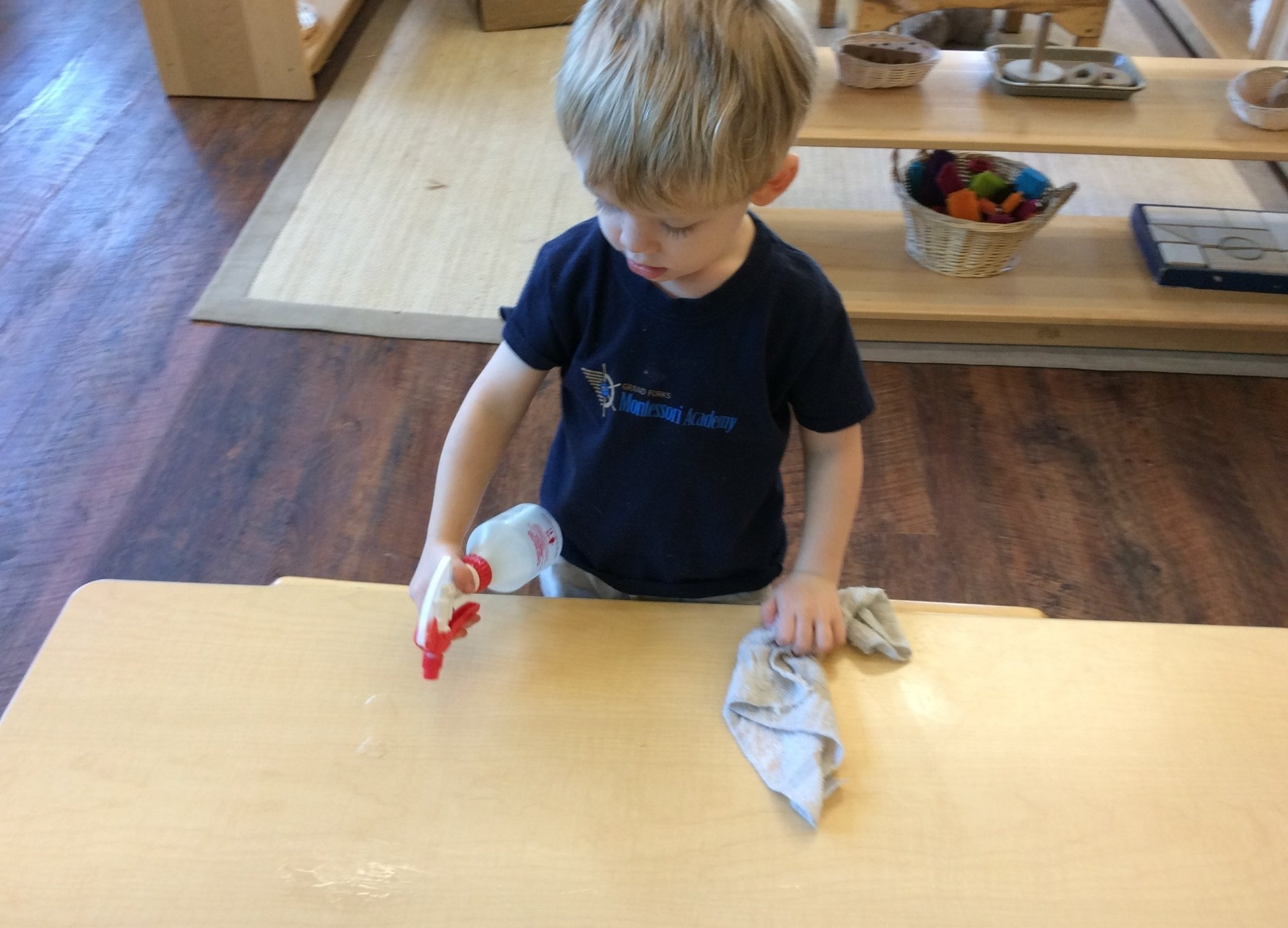 Child washing their hands