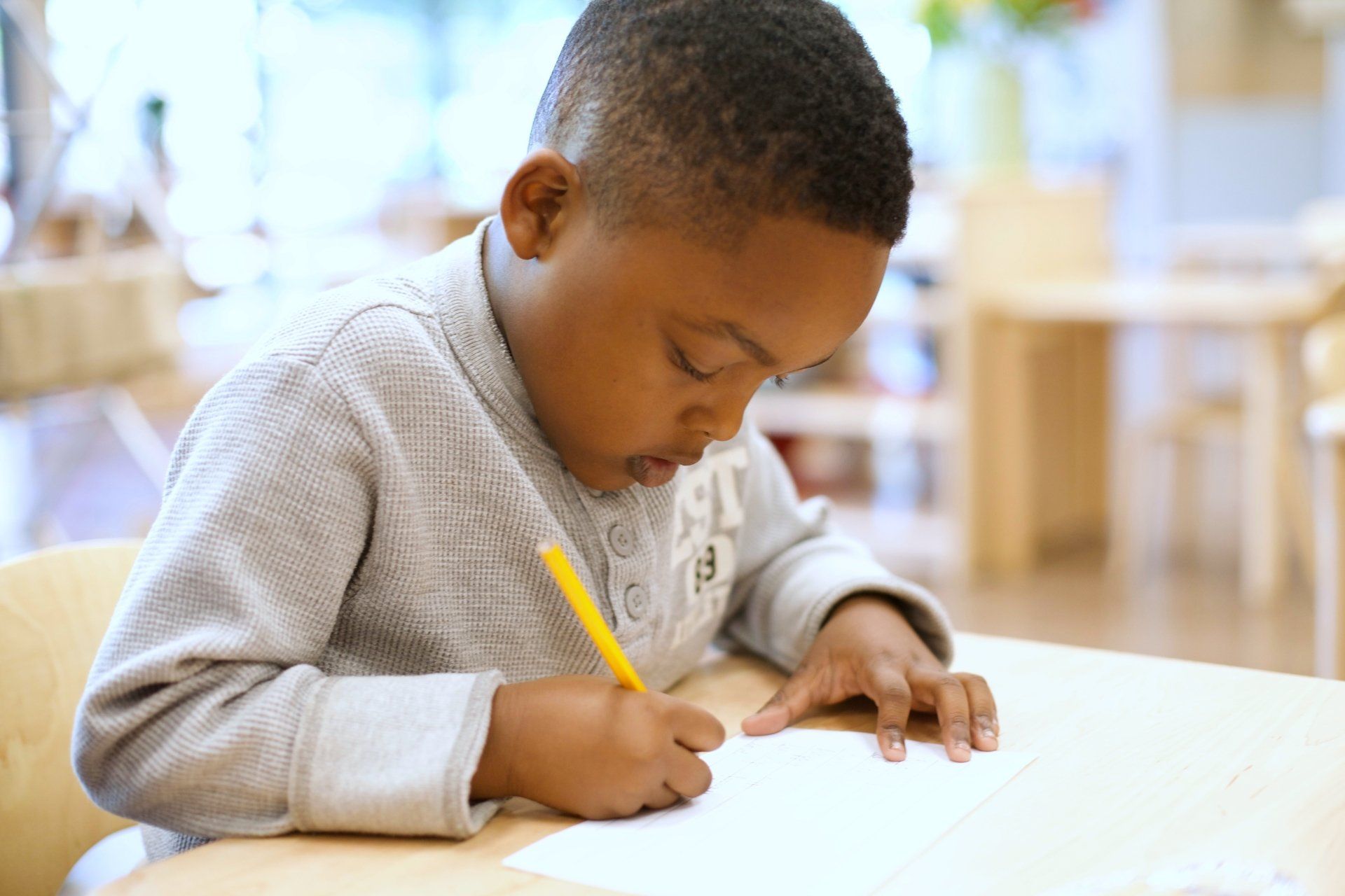 Child writing