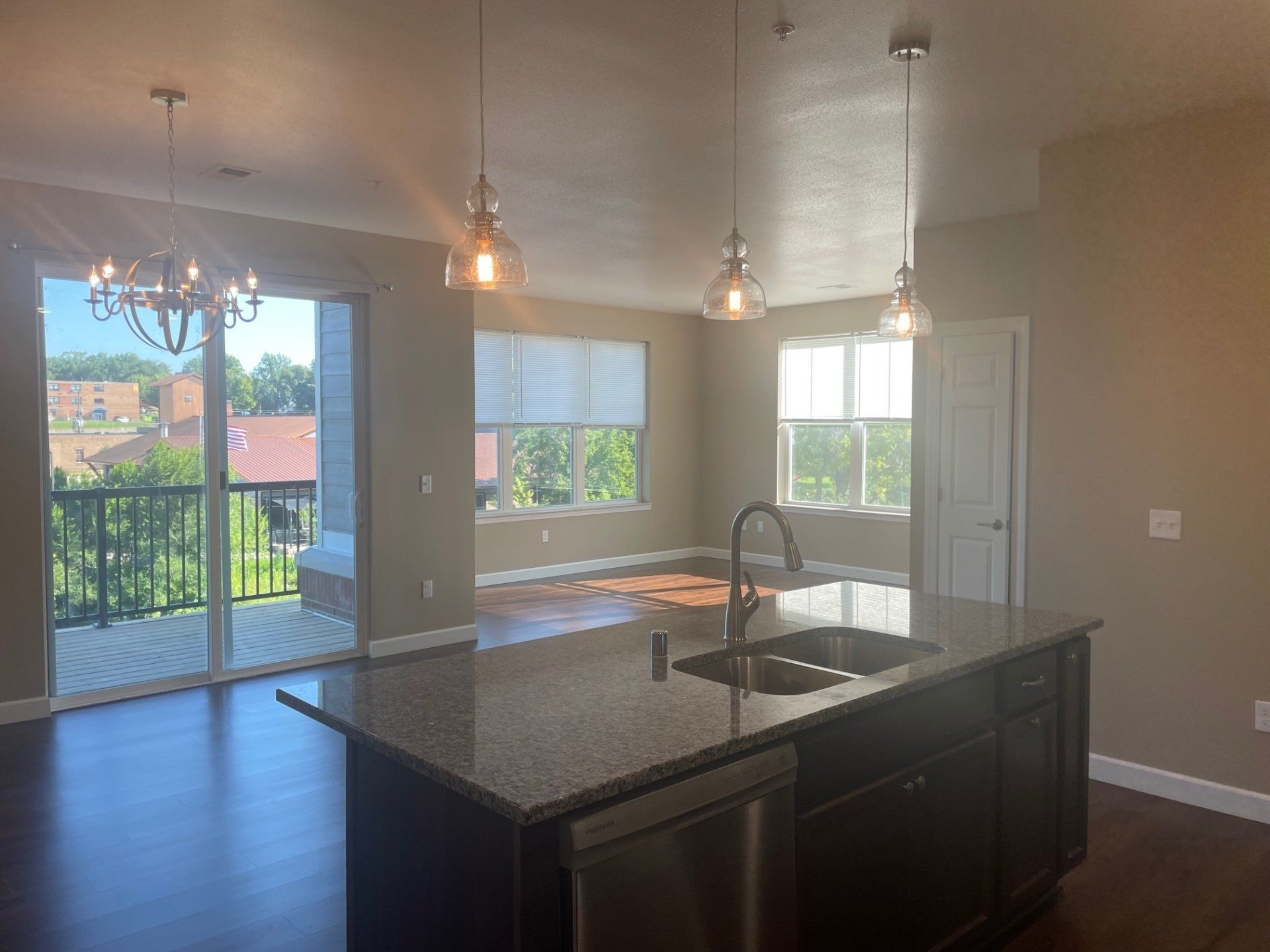 Open concept kitchen with Island
