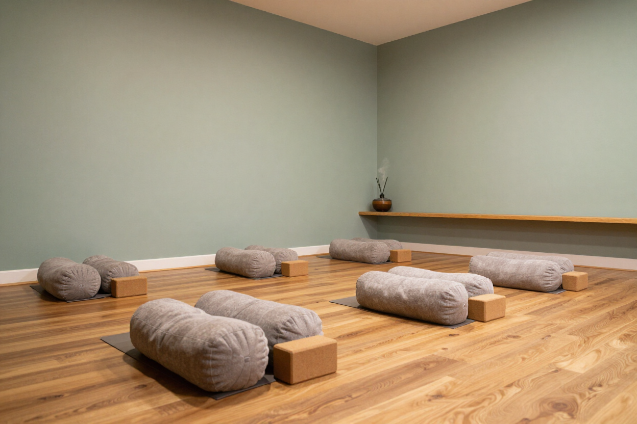 Studio interior with warm natural light