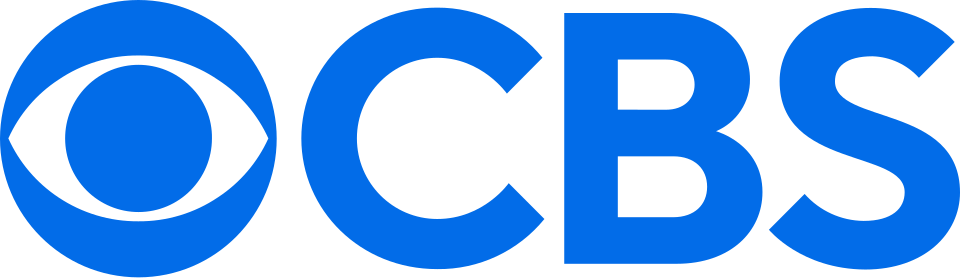 CBS logo in blue with a circular eye icon and bold letters