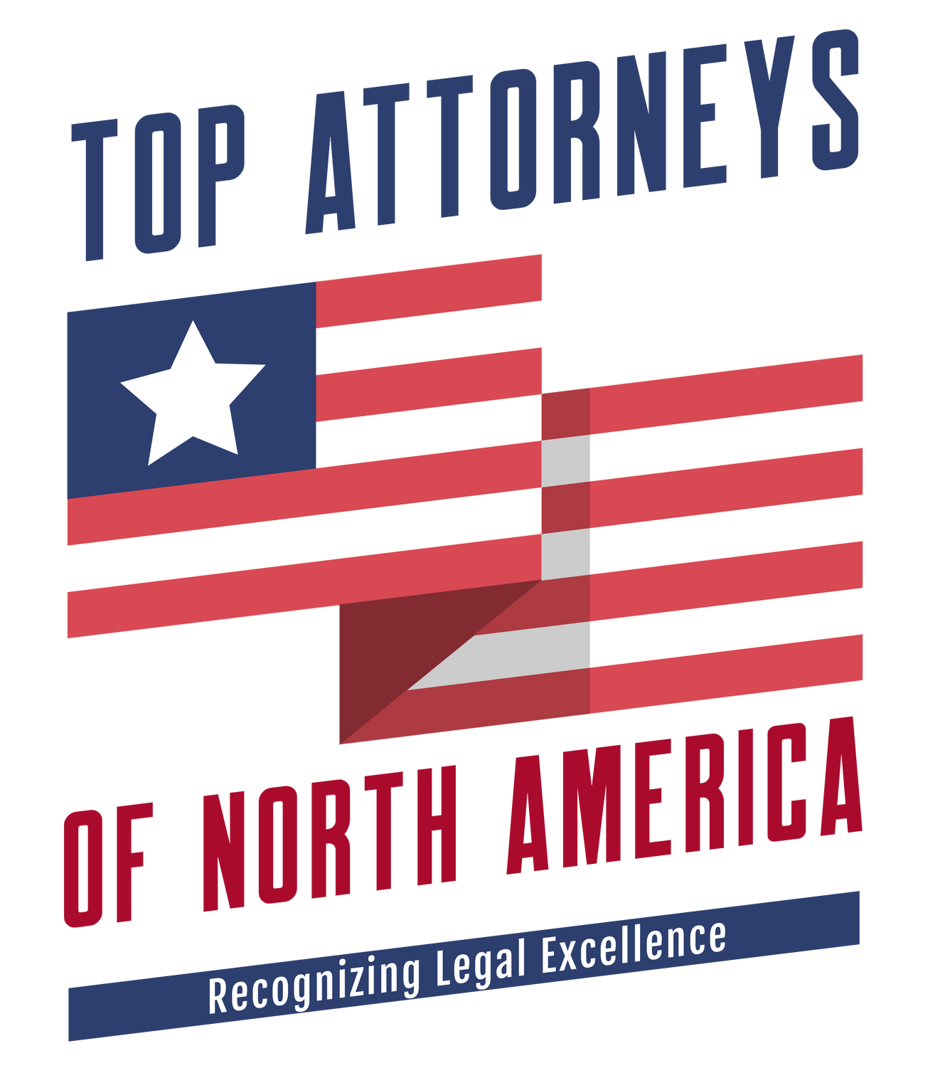 Top Attorneys of North America logo with a stylized U.S. flag and “Recognizing Legal Excellence” text