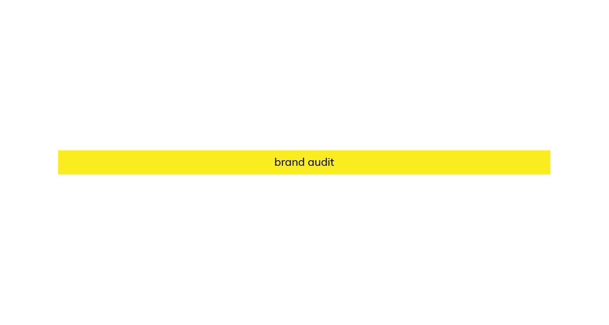 Part of the 'brand process' slide – this animated bar says 'brand audit'