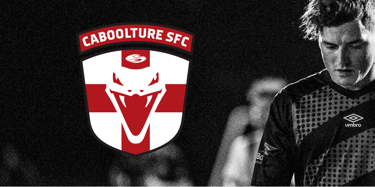 Branding Agency Brisbane – Caboolture SFC branding club shield logo, by Willmore Design