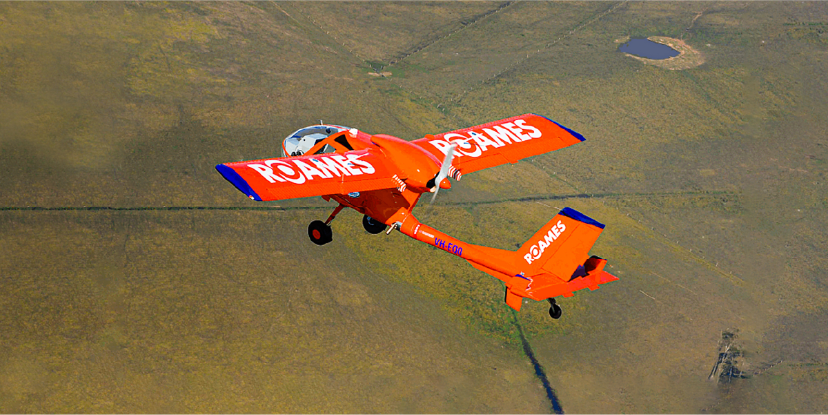Branding Agency Brisbane – Branding elements applied to a ROAMES aircraft livery, by Willmore Design