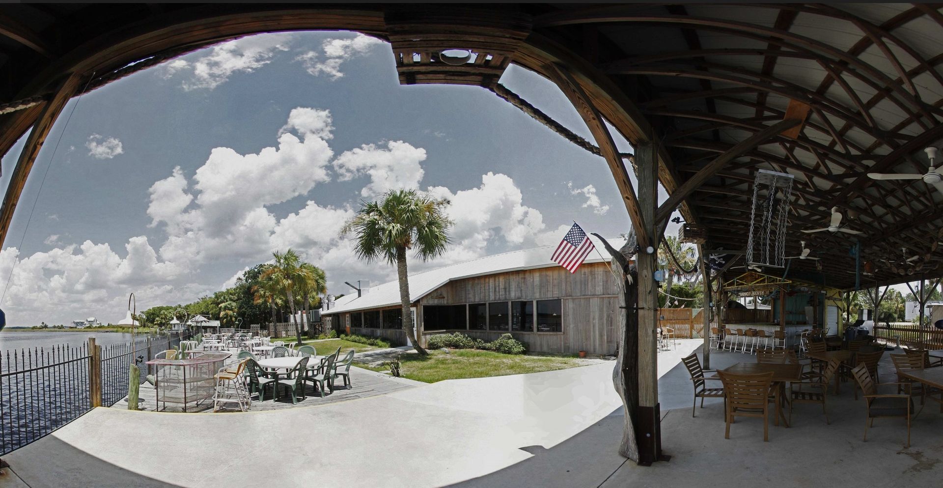 Open-air waterfront restaurant in dixie county florida