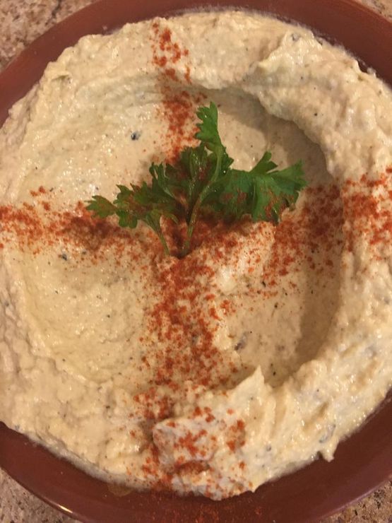 freshly made baba ghanoush