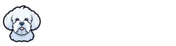 White Fluffy Bichon Logo