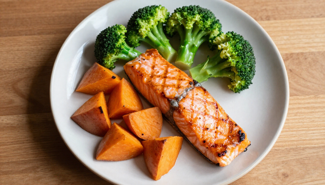 Healthy meal for swimmers