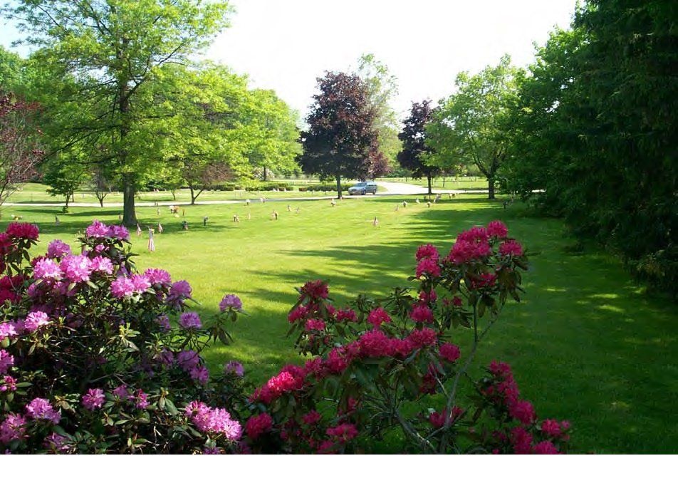 Photo of cemetery in spring