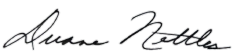 Duane Nettles signature
