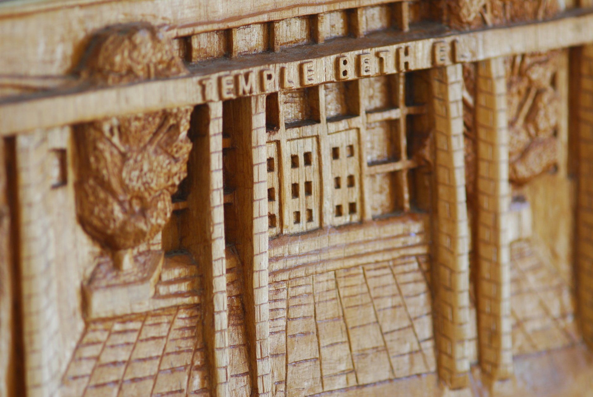 Wood model of Temple Beth El