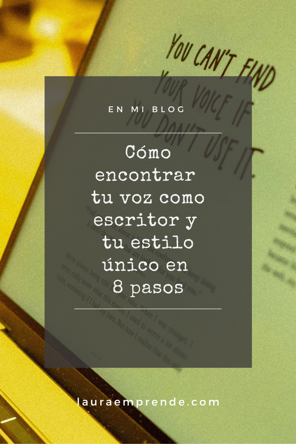 voz como escritor
