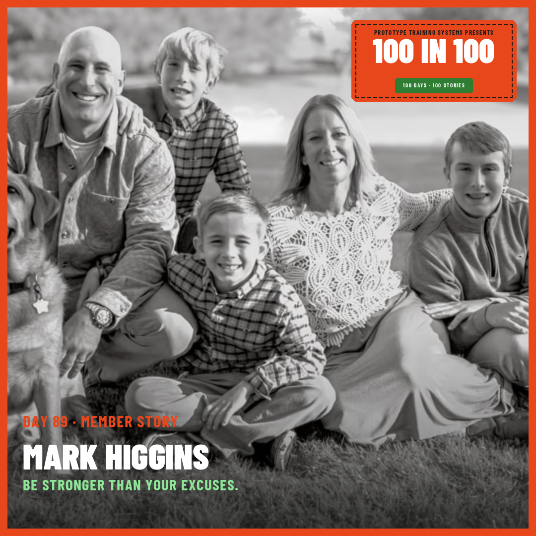 Mark Higgins and his family for day 89 of the 100 in 100 series