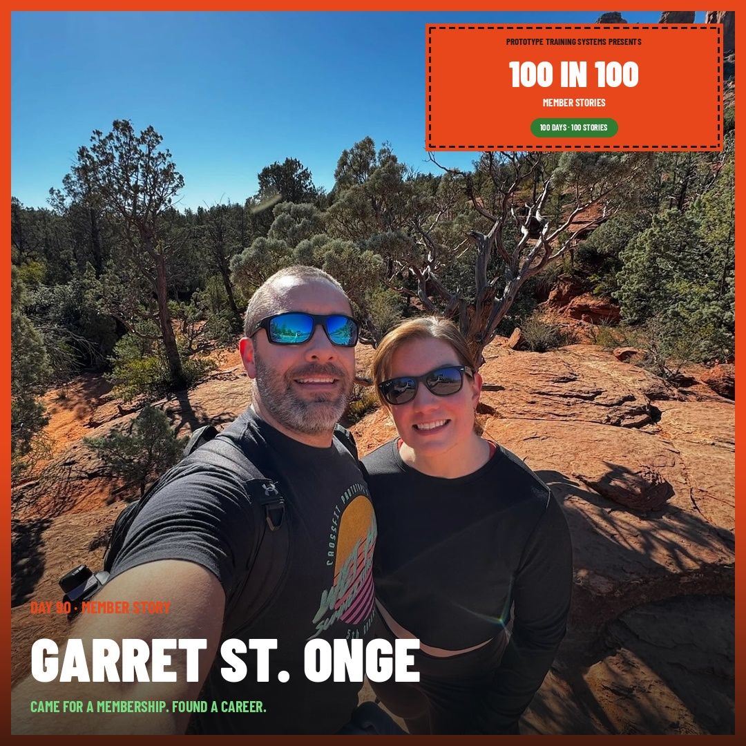 Garret St. Onge hiking with his wife Bethany