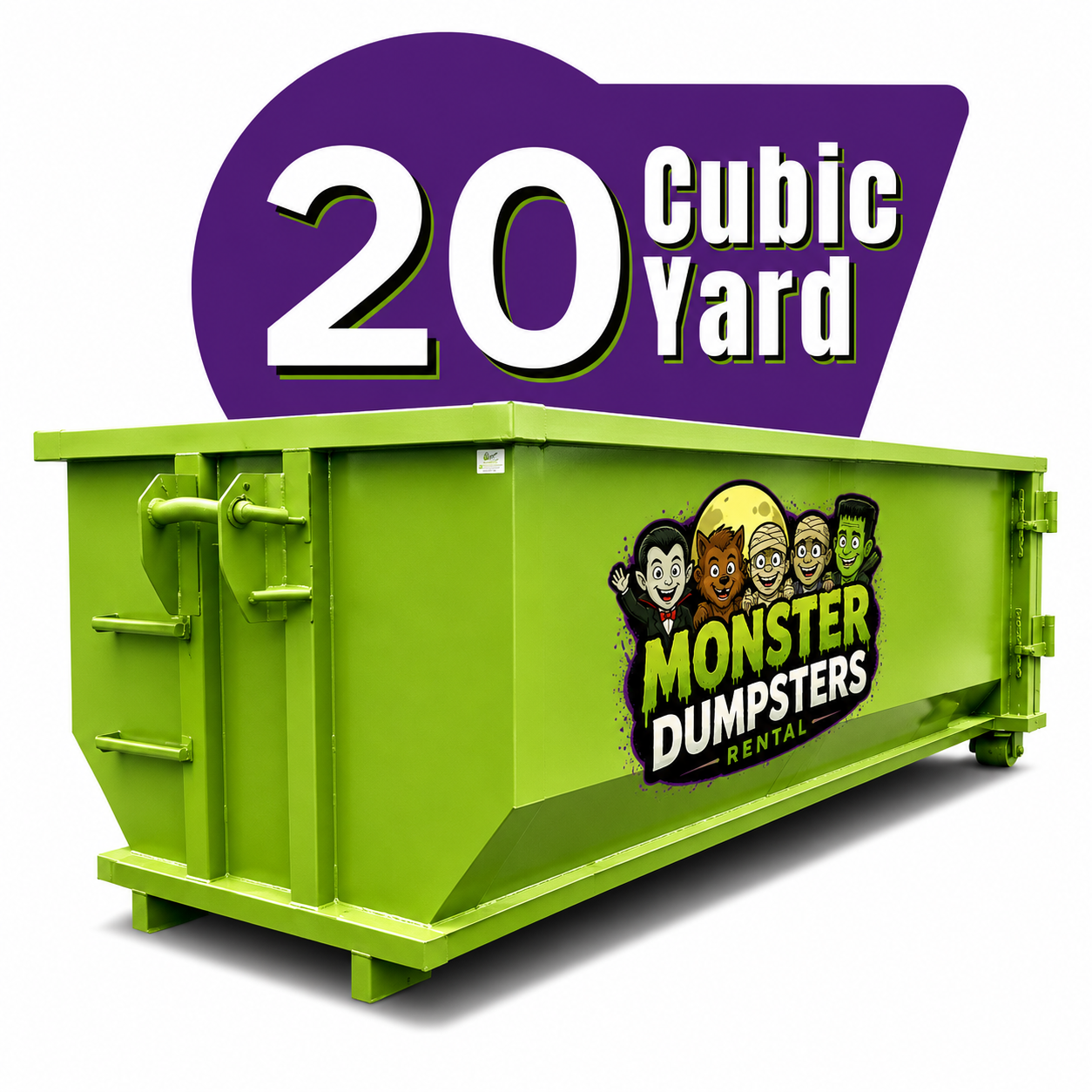 Monster Dumpsters 20 cubic yard roll-off dumpster