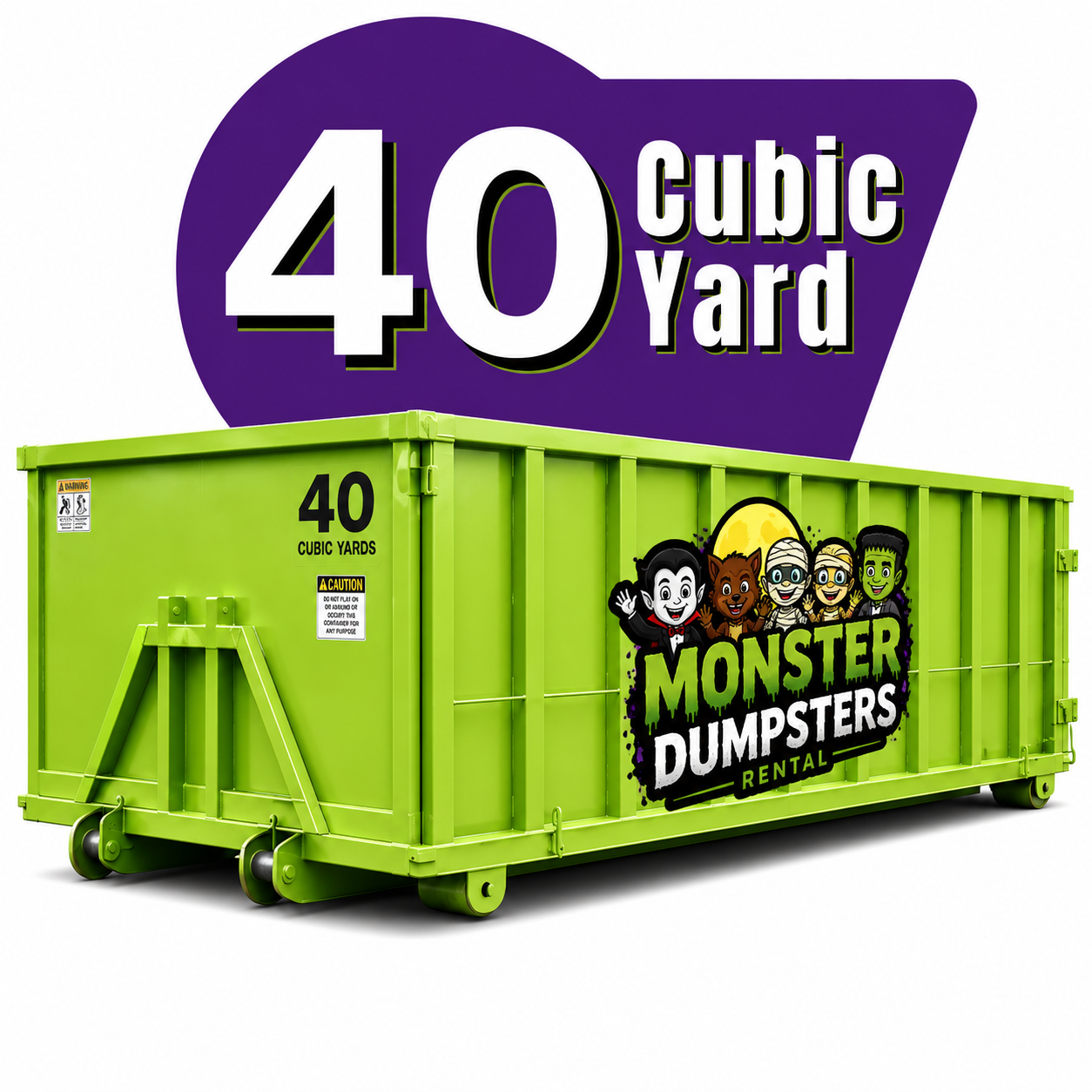 Monster Dumpsters 40 cubic yard roll-off dumpster