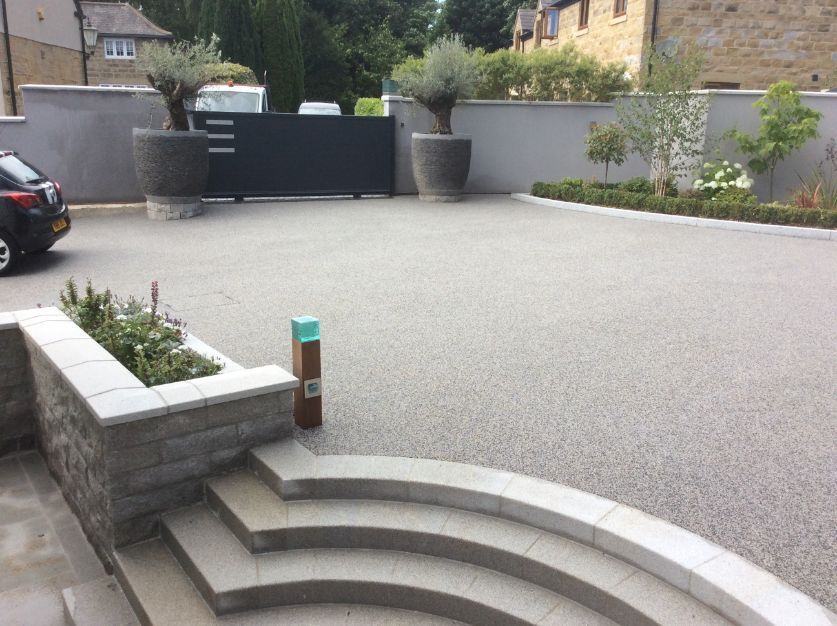 Resin bound driveway installation in Bristol.