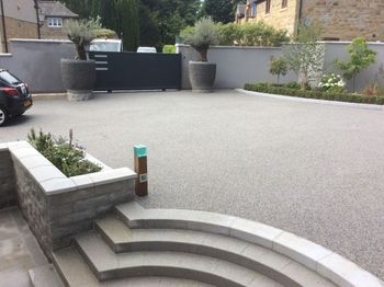 Resin bound driveway installation in Bristol.