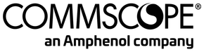 CommScope logo with “an Amphenol company” tagline in black text on a white background