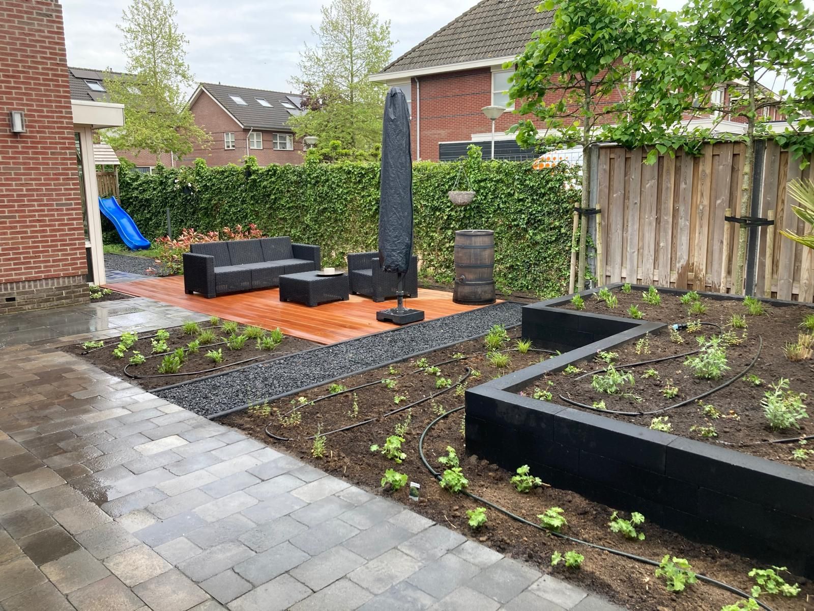 Aanleg achtertuin Marslanden