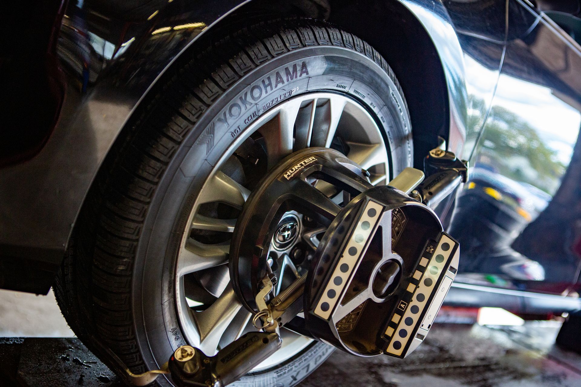 Wheel alignments at Crescent Service, LLC, in Hammonton, NJ