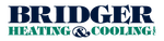 Bridger Heating & Cooling logo in navy and teal text on a white background