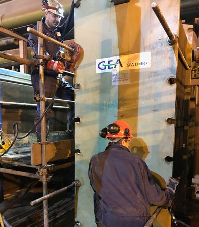 Servicing Large Plate Heat Exchanger