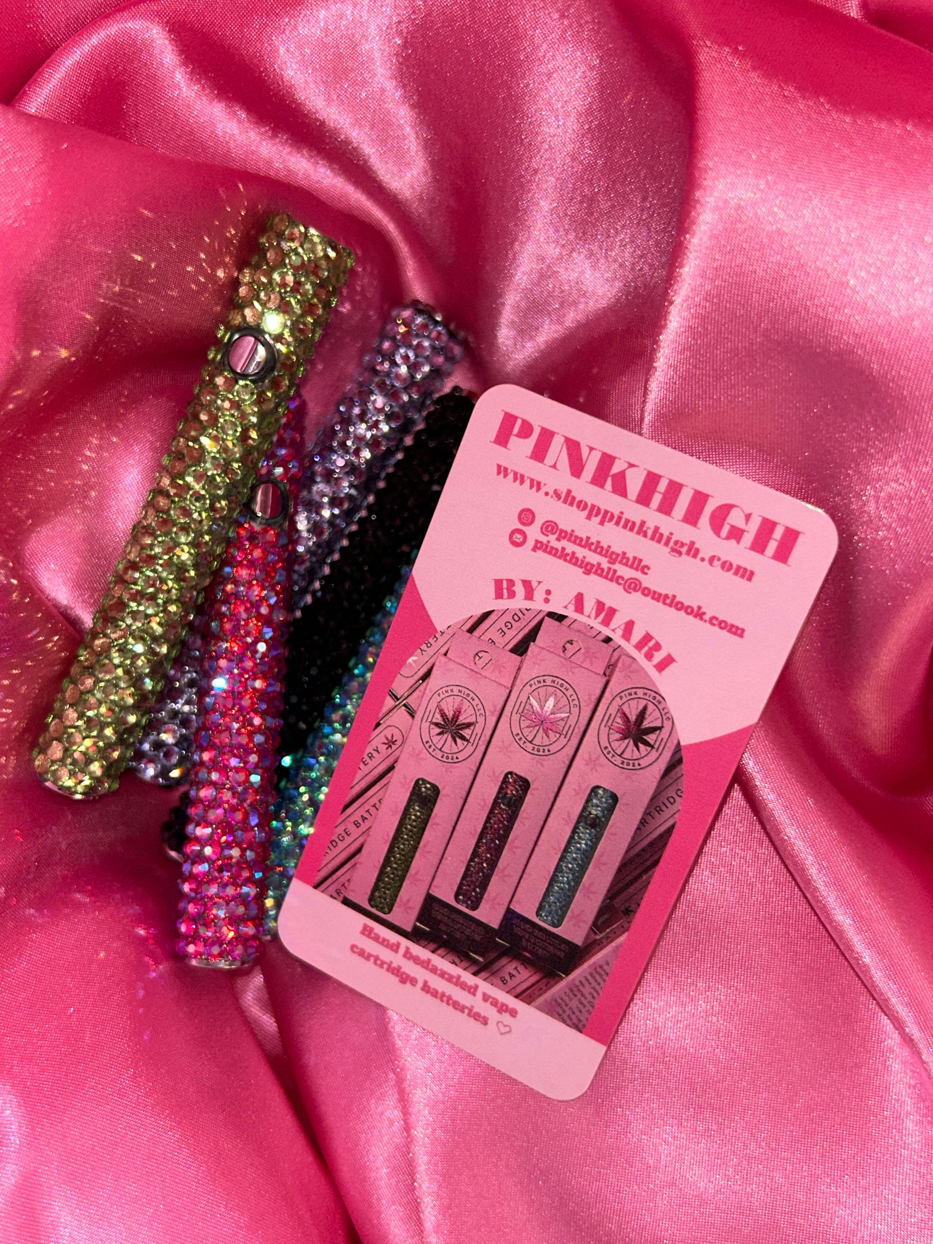 Hand Bedazzled Vape Cartridge Battery, Conceited
