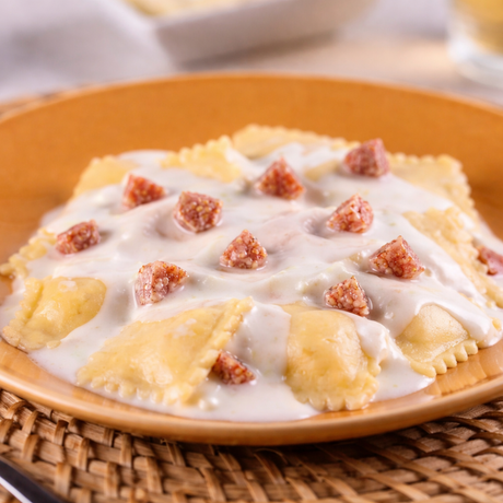Ravioli de Peito de Peru Defumado com Figo Ravioli de Peito de Peru Defumado com Figo