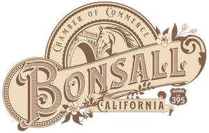 A logo for the chamber of commerce in bonsai california