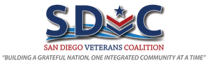 A logo for the san diego veterans coalition