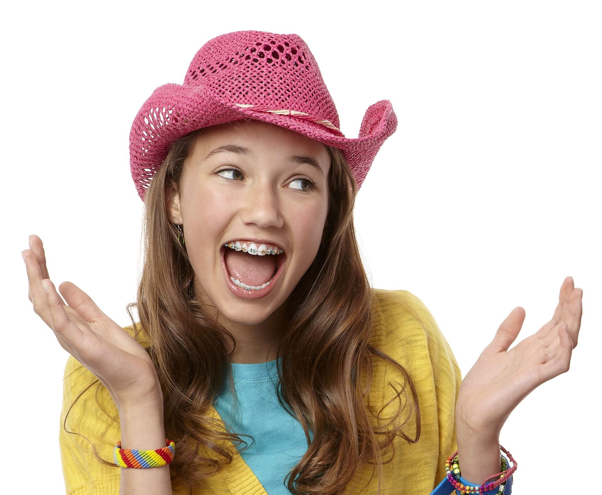 teen smiling with hat and braces on | Hickory NC