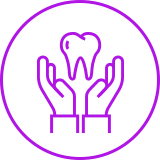 hands holding tooth icon | Best care for you teeth with our orthodontist in Morganton NC