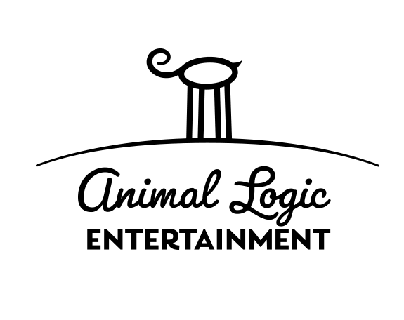 Animal Logic Entertainment logo with stylized black animal and text on white background