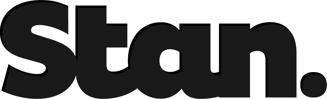 Black “Stan.” logo in bold lowercase letters on a white background