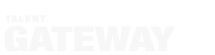 Faint white “TALENT GATEWAY” logo on a light background.