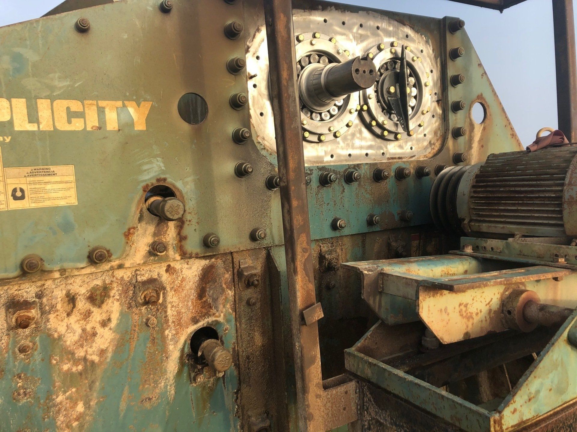 A close up of a machine with the word simplicity on it