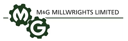 A logo for a company called m & g millwrights limited