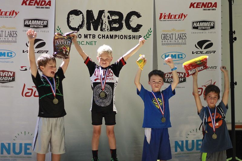 Kids on the podium.