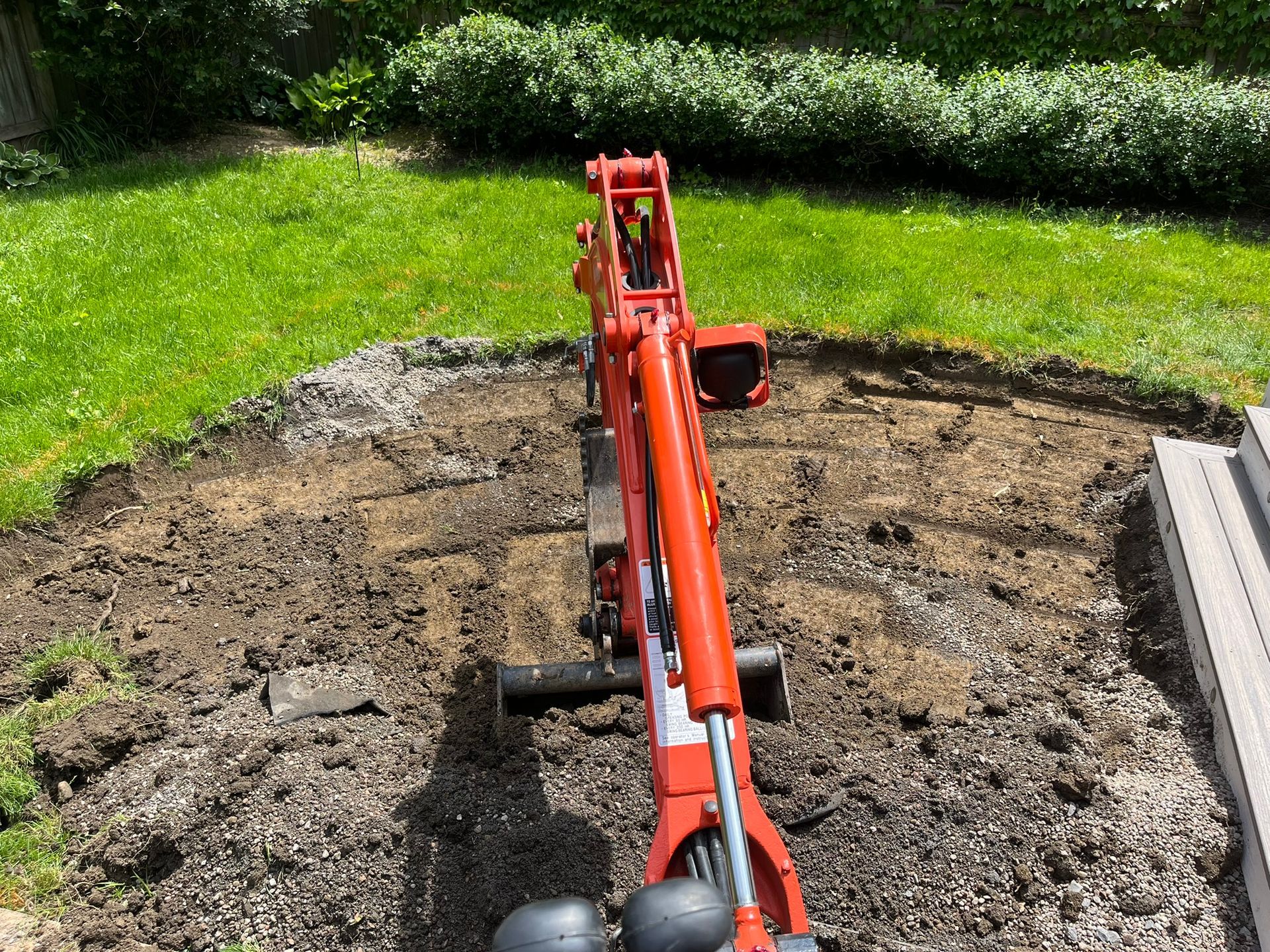 Excavation Process for Patio Construction 