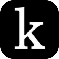 A black square with a kanopy logo inside of it.