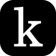 A black square with a kanopy logo inside of it.