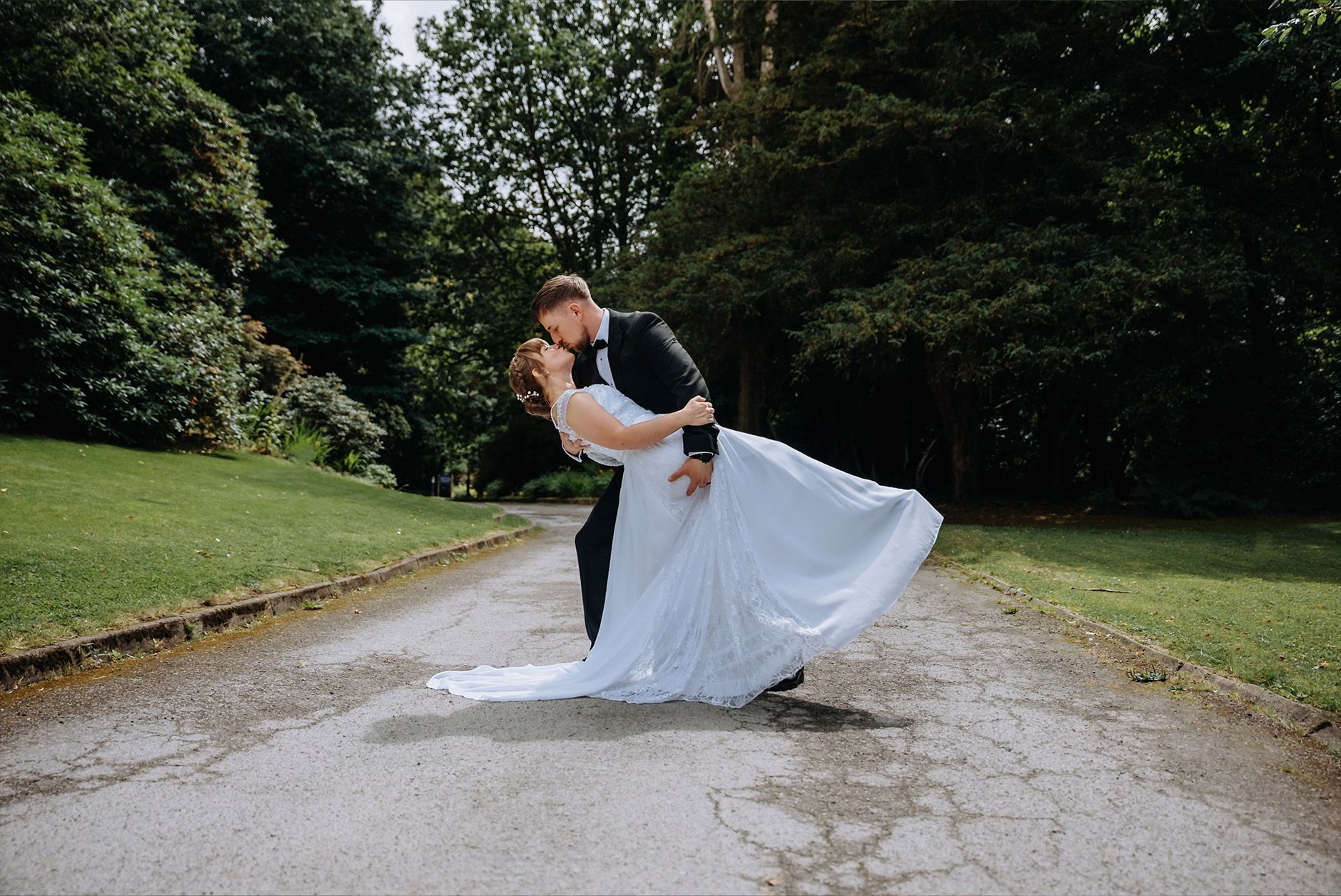 Emotional wedding ceremony at Briery Wood Hotel during a Lake District wedding
