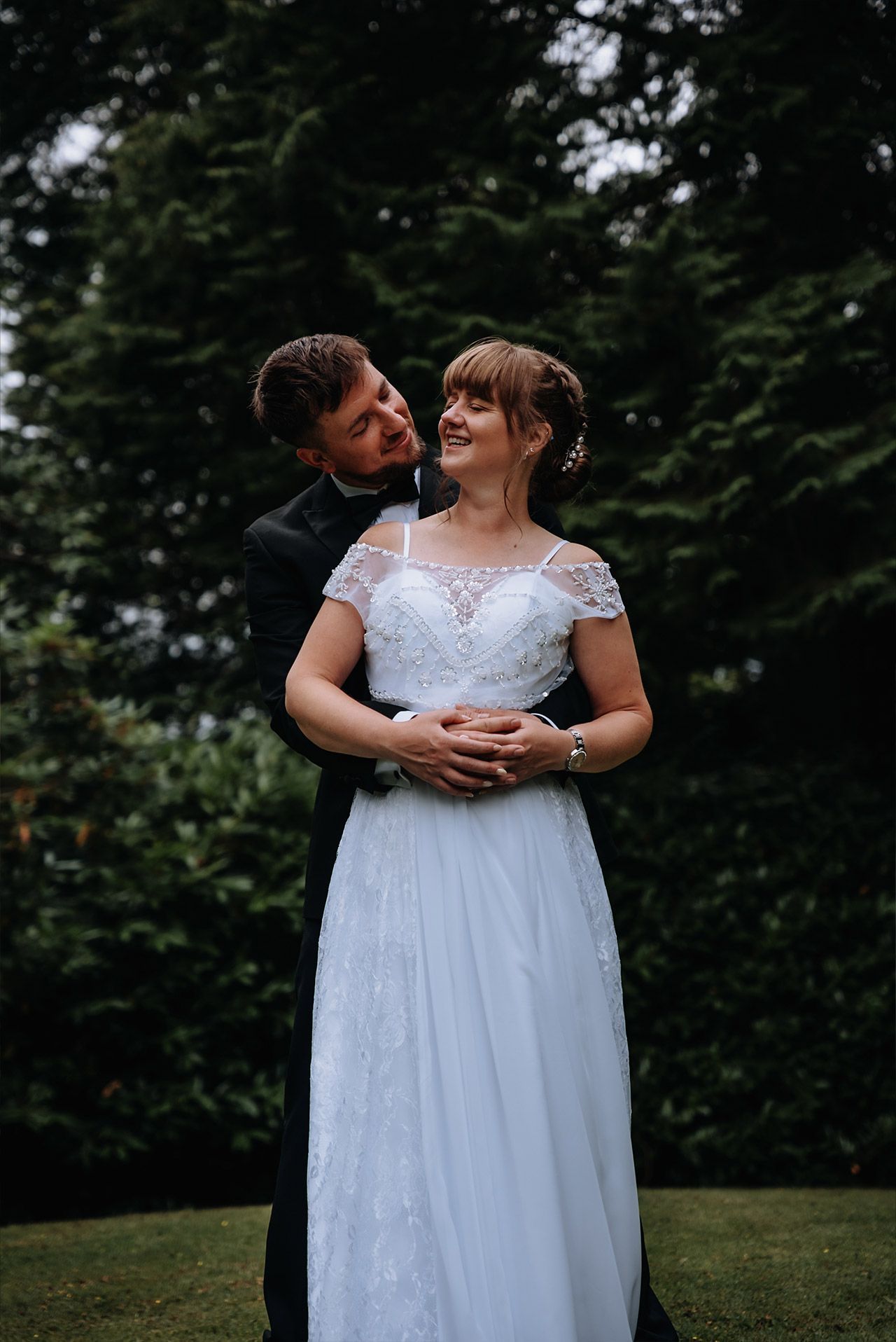 Emotional wedding ceremony at Briery Wood Hotel during a Lake District wedding